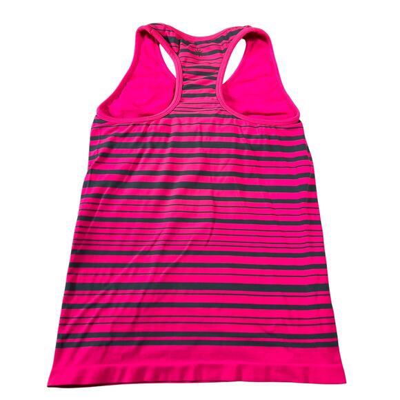 Athleta Scoop Neck Stripe Racerback Tank Top w/ Shelf Bra Size Small Workout Gym - Picture 2 of 8